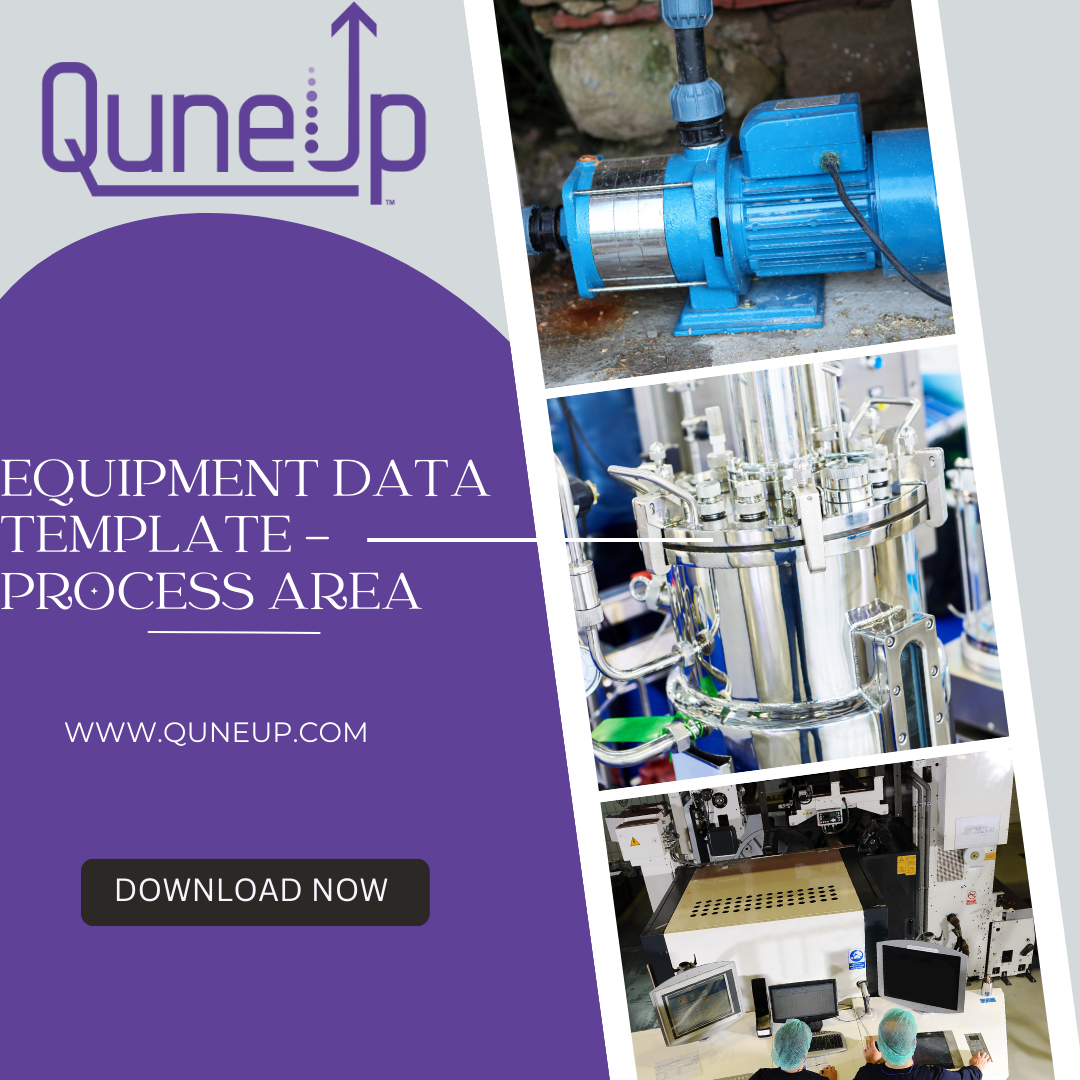 EQUIPMENT DATA TEMPLATE - PROCESS AREA